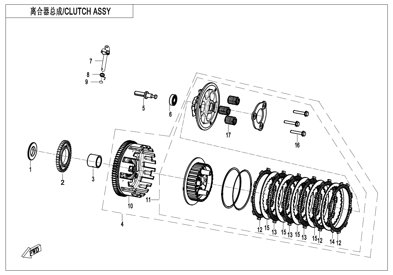 离合器总成(FCC) CLUTCH(FCC)