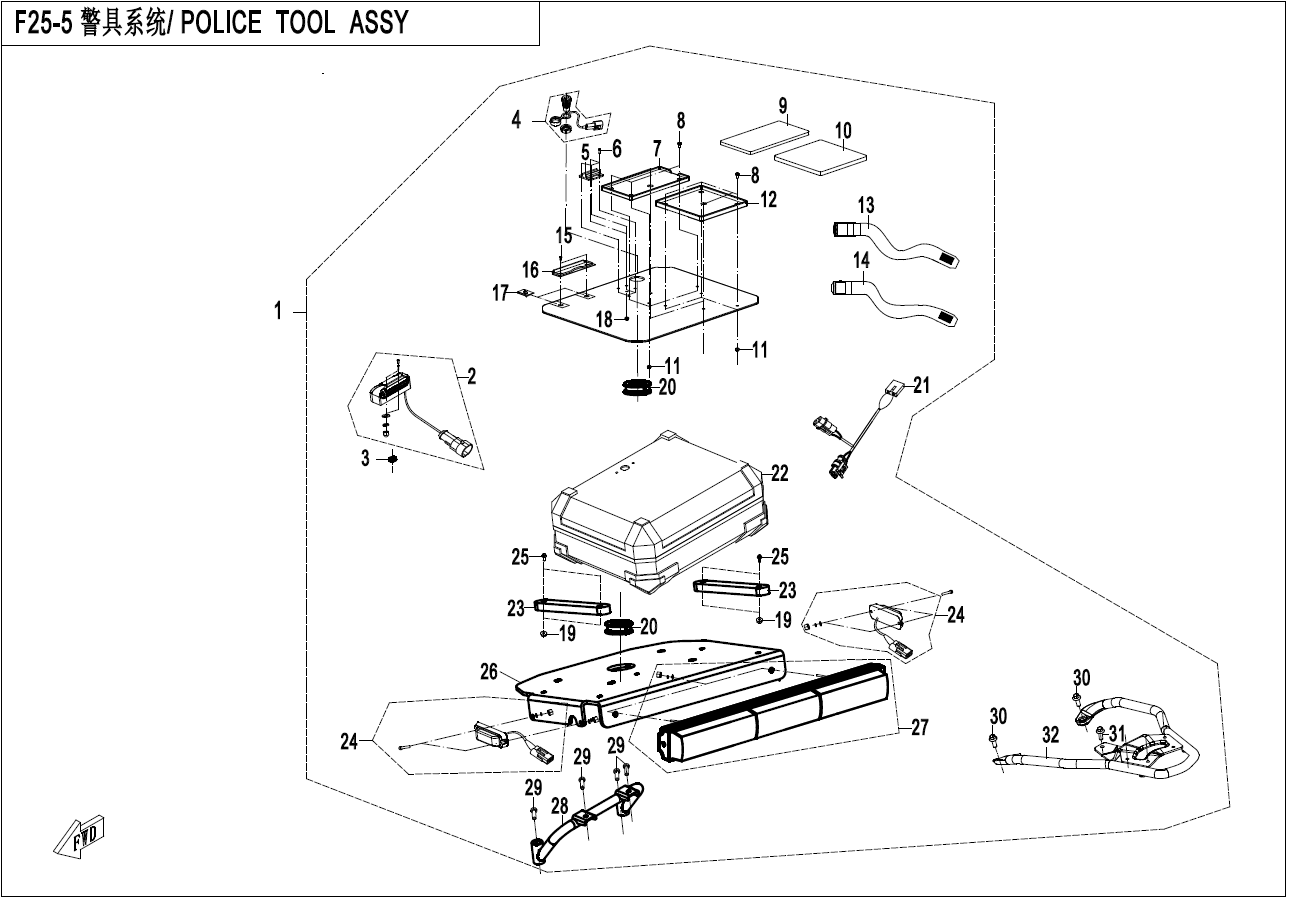 警具系统(尾箱组合) POLICE TOOLS