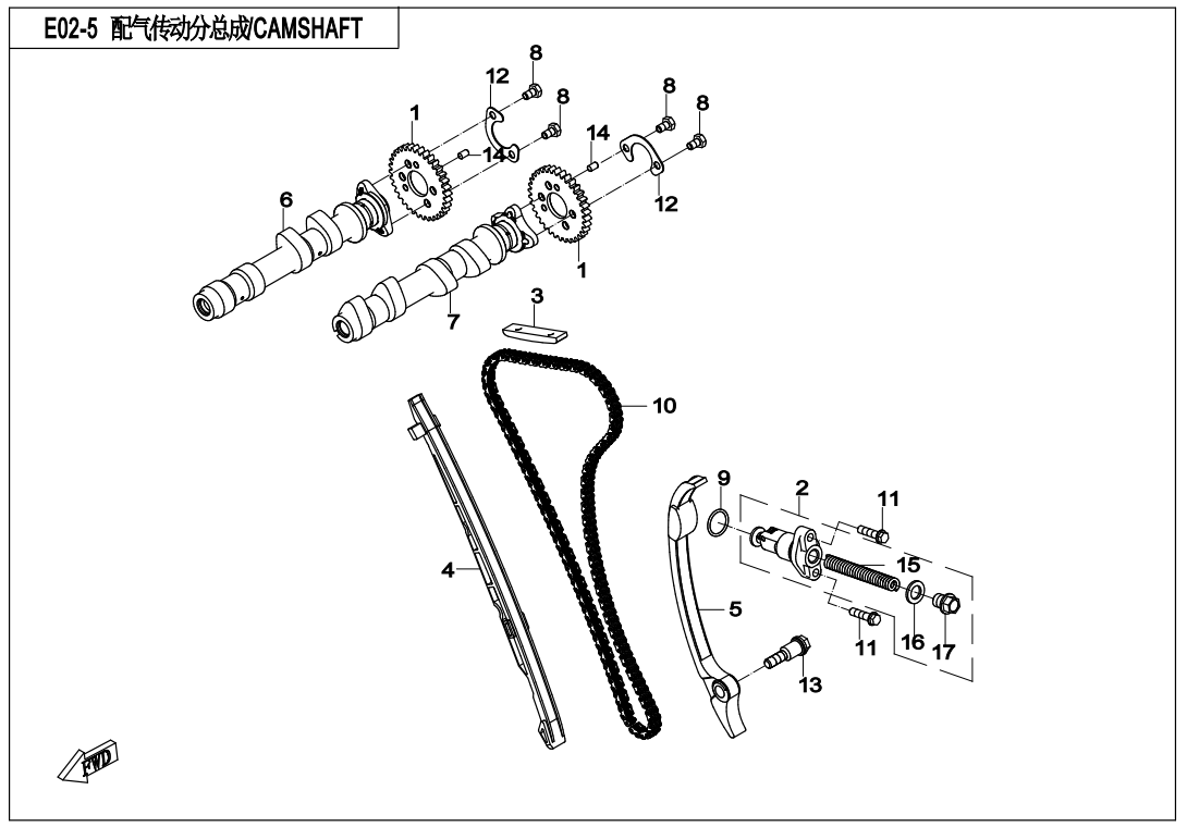 配气传动分总成 CAMSHAFT