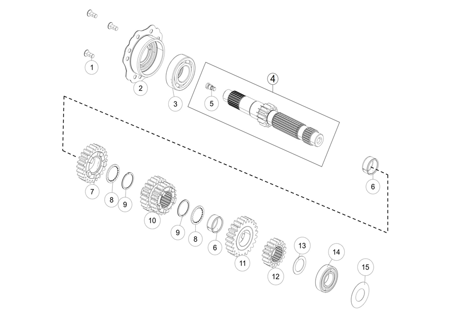 变速箱主轴 TRANSMISSION I-MAIN SHAFT