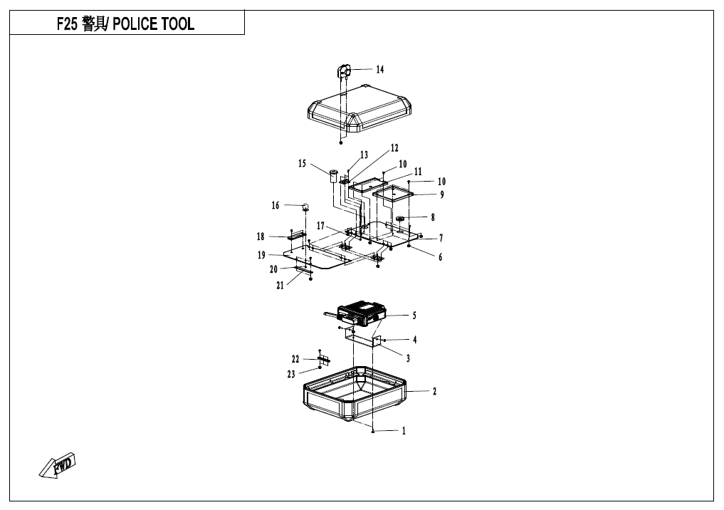 警具(尾箱,改转接座和螺栓) POLICE TOOLS