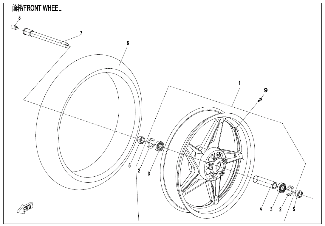 前轮 FRONT WHEEL