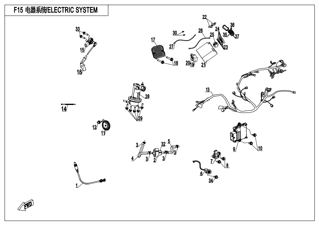 电器系统(ABS/国内状态) ELECTRIC SYSTEM(ABS/ONLY FOR CHINA)