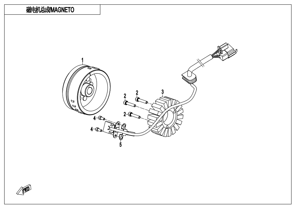 2023 春风 NK 250NK 磁电机总成 MAGNETO exploded diagram