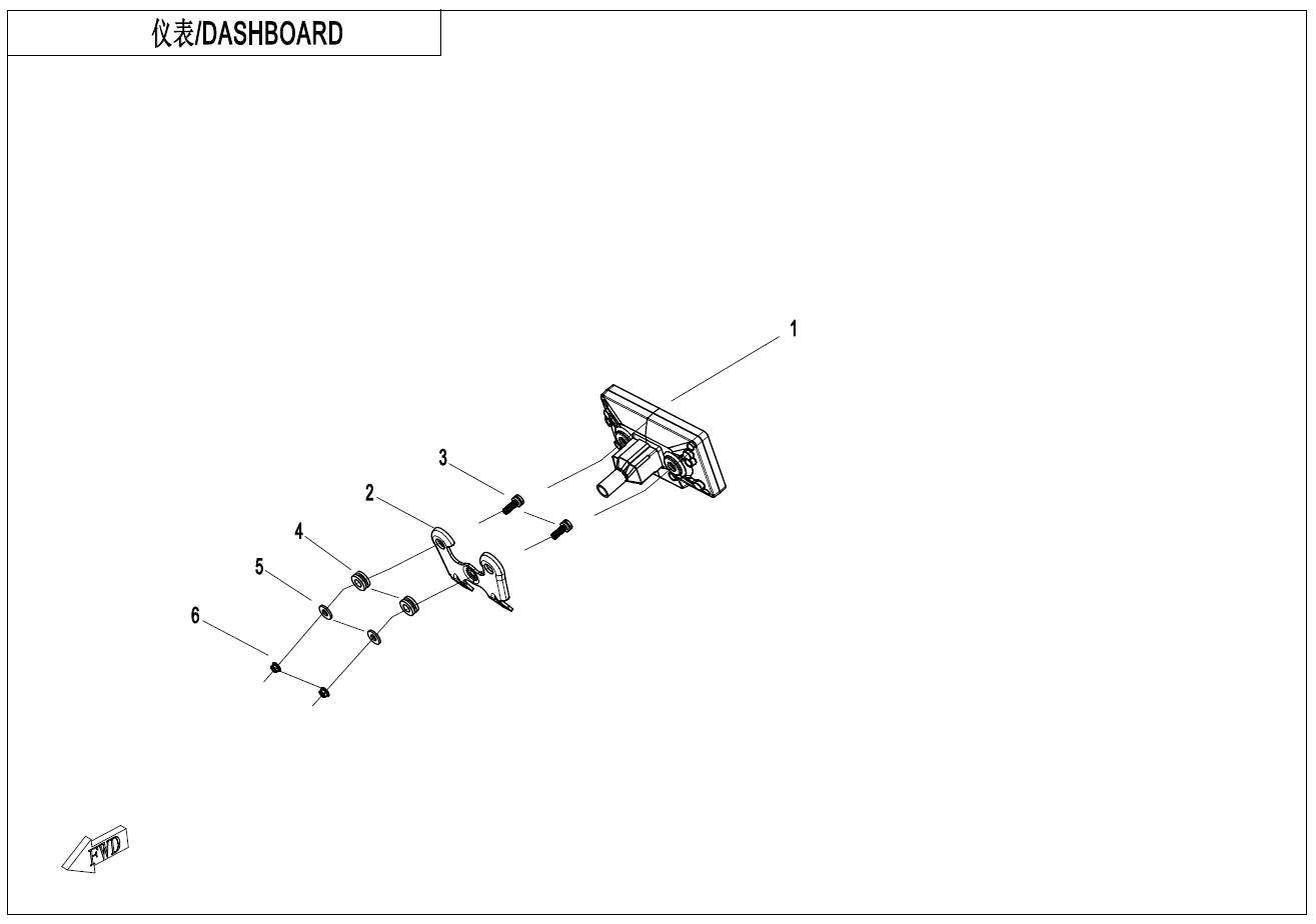 2023 春风 NK 250NK 仪表 DASHBOARD exploded diagram