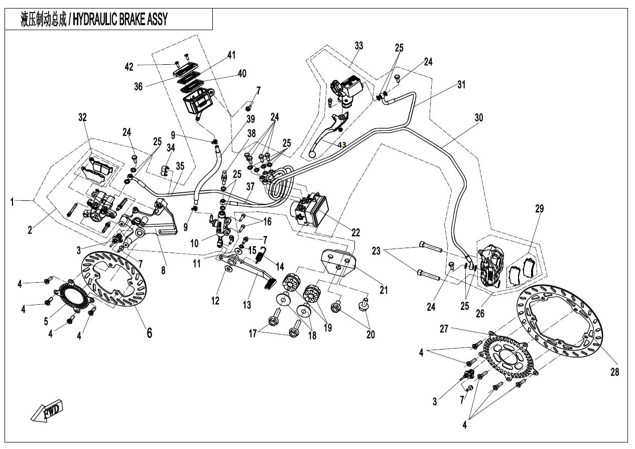 MAB液压制动总成 MAB BRAKE ASSY