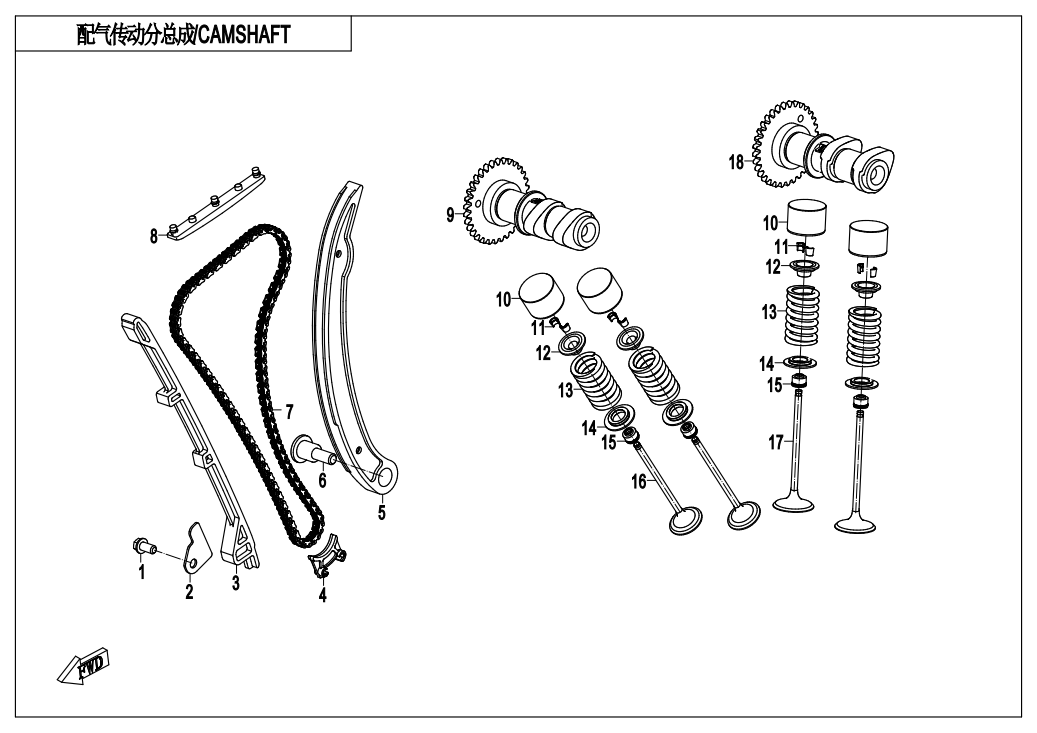 配气传动分总成 CAMSHAFT