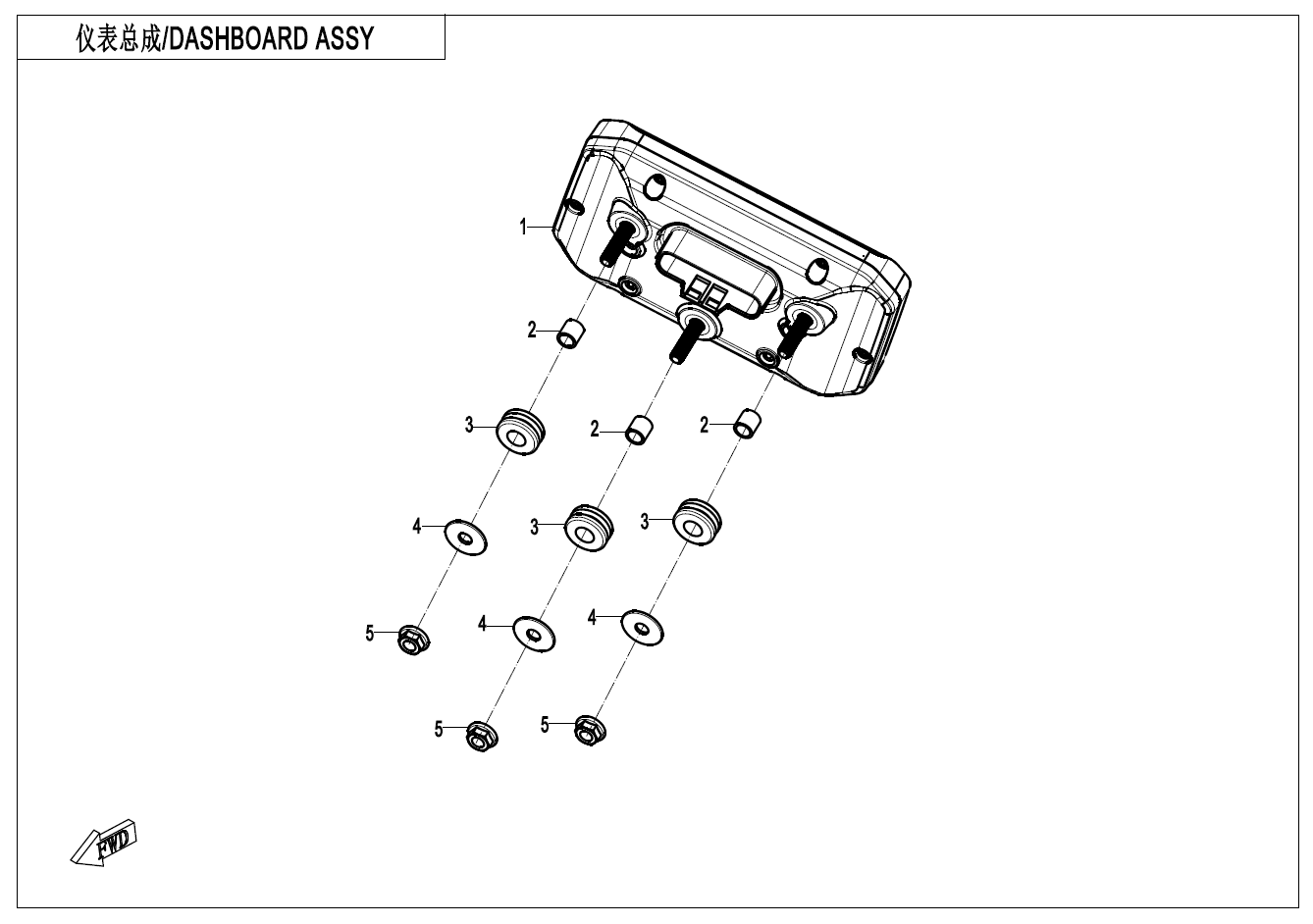 2025 春风 SR 250SR 仪表 DASHBOARD exploded diagram