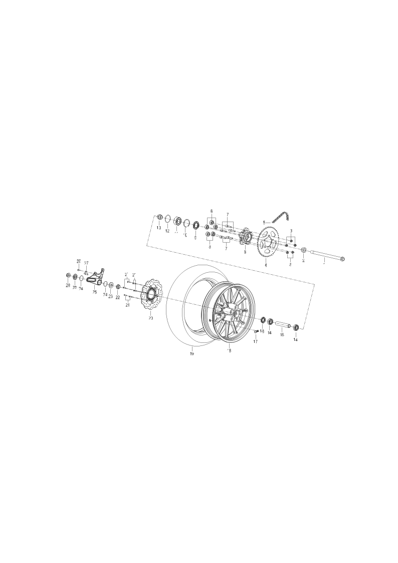 后轮 REAR WHEEL ASSY.