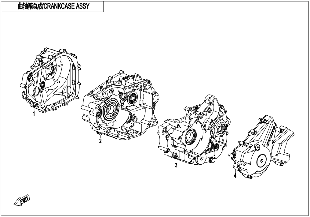 2023 CF MOTO 250NK CRANKCASE ASSY exploded diagram