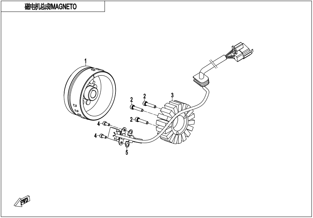 2023 CF MOTO 250NK MAGNETO exploded diagram
