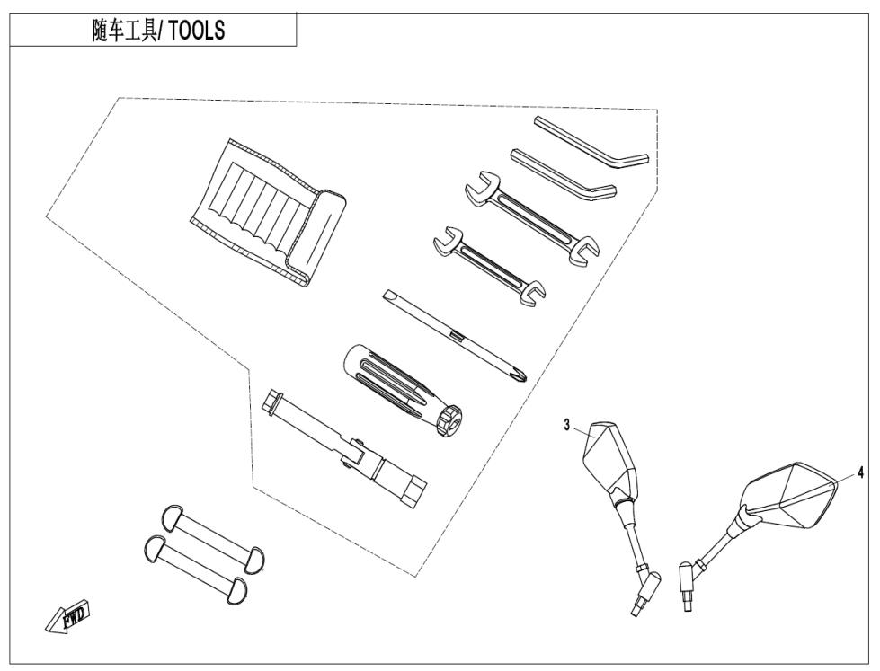 2023 CF MOTO 250NK TOOLS exploded diagram