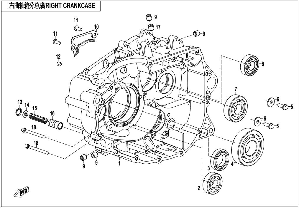RIGHT CRANKCASE