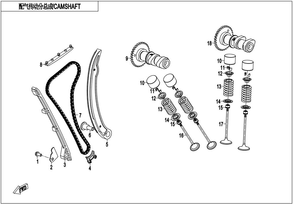 2023 CF MOTO 250NK (N1) CAMSHAFT