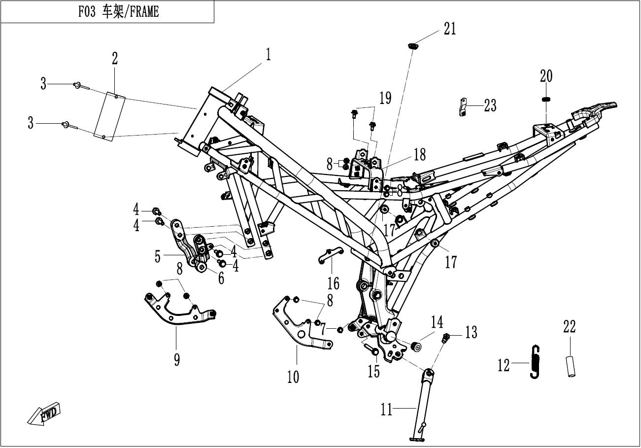2023 CF MOTO 250NK (N1) FRAME