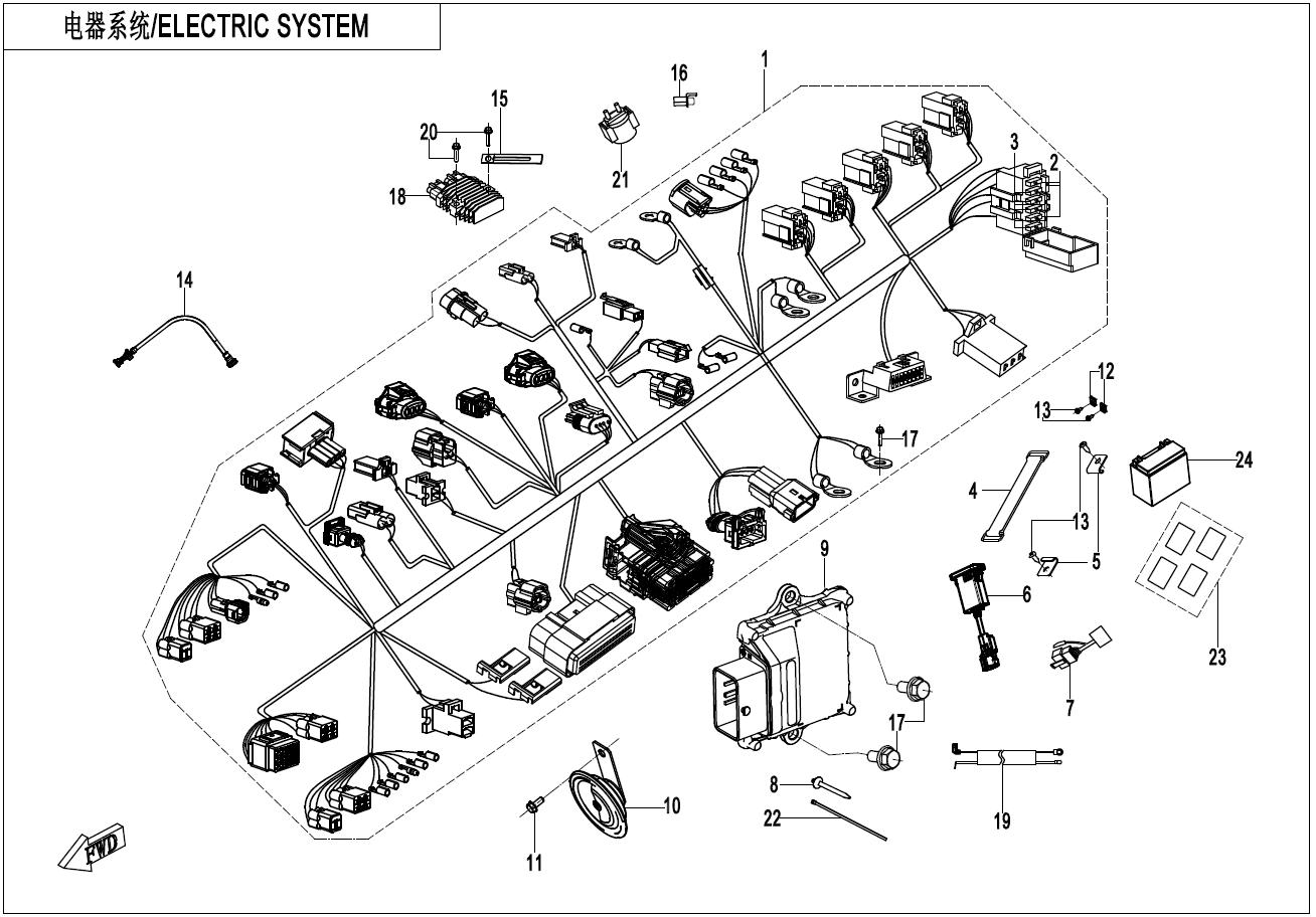 2025 CF MOTO 250NK LITE ELECTRIC SYSTEM