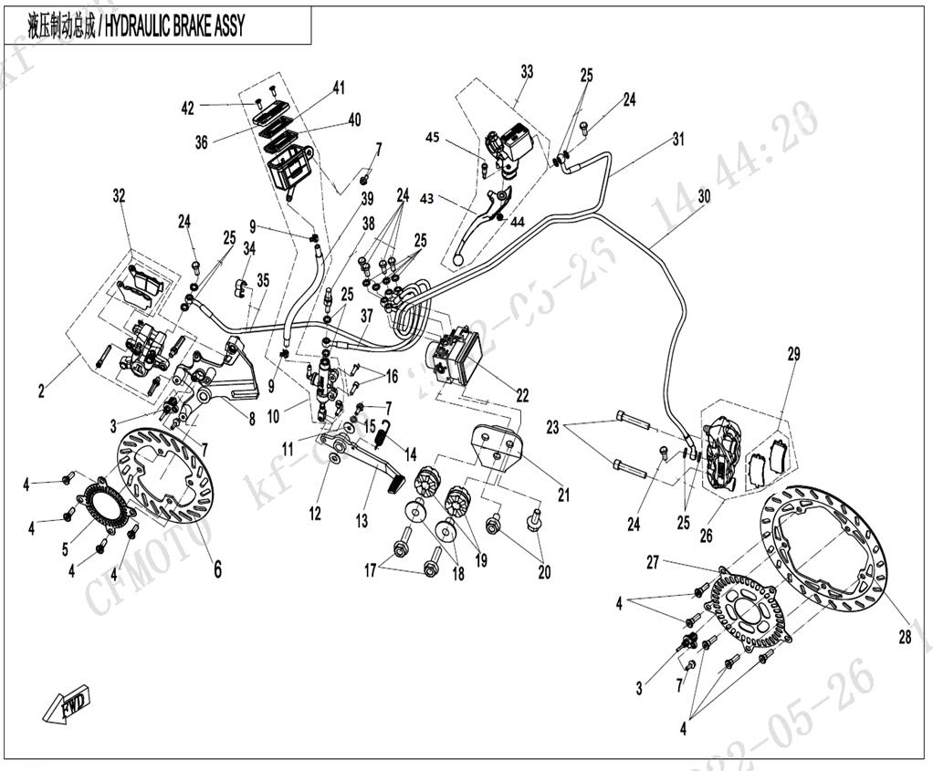 MAB液压制动总成(ABS) MAB BRAKE ASSY(ABS)