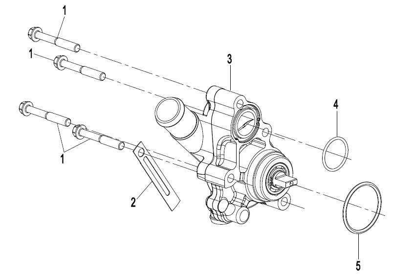 2024 CF MOTO 450NK WATER PUMP exploded diagram