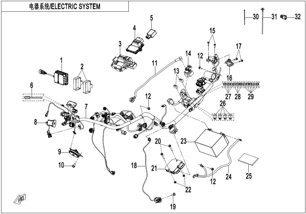 2025 CF MOTO 450SR ELECTRIC SYSTEM