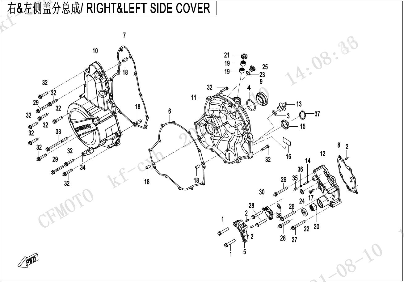 2023 CF MOTO 650GT RIGHT & LEFT SIDE COVER
