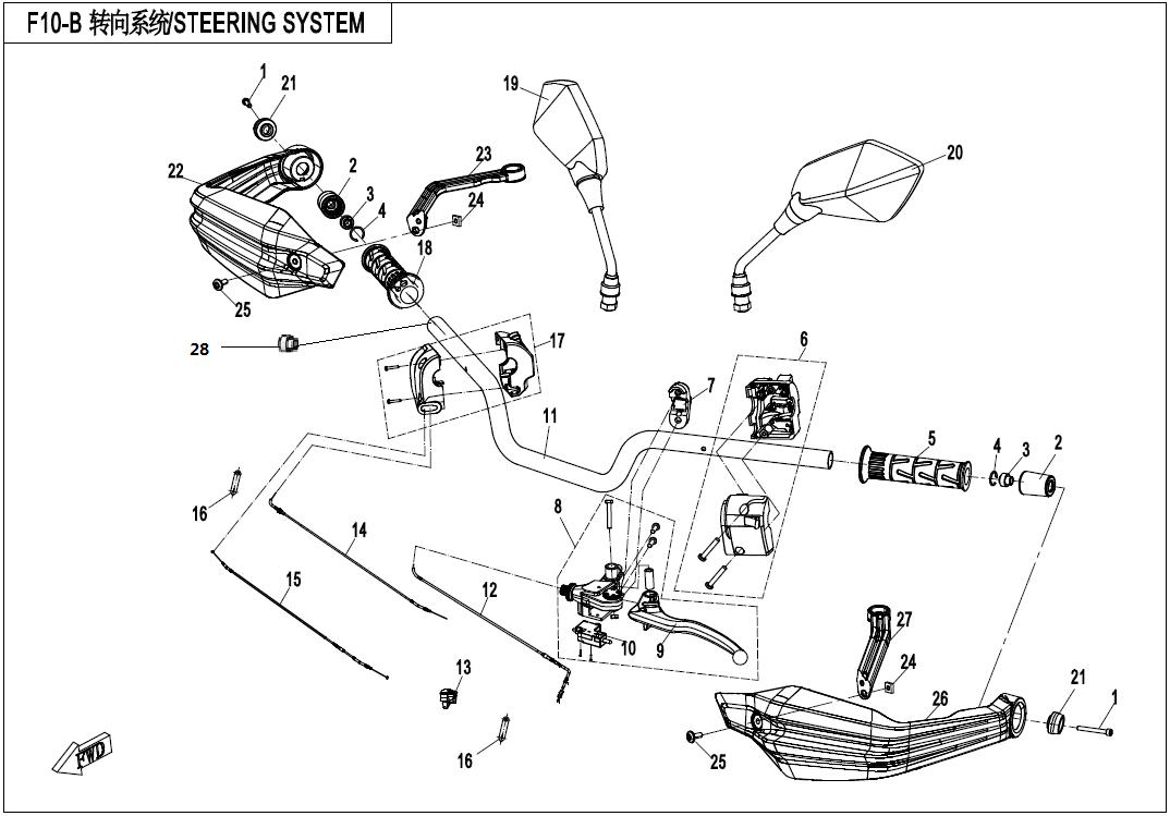 STEERING SYSTEM (WITH HAND GUARD)