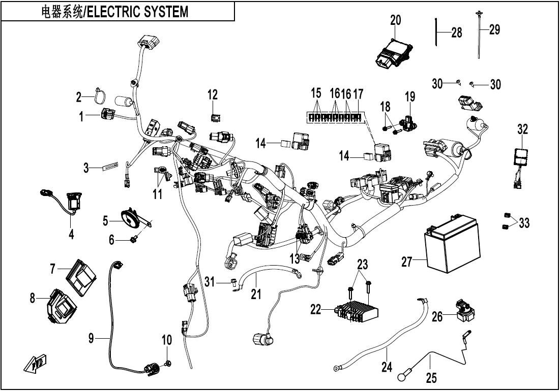 2025 CF MOTO 675 NK ELECTRIC SYSTEM