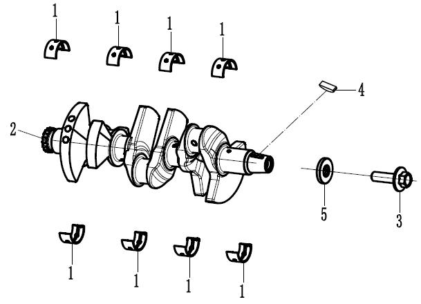 2025 CF MOTO 675 SR-R CRANKSHAFT & CONNECTING ROD (2) exploded diagram