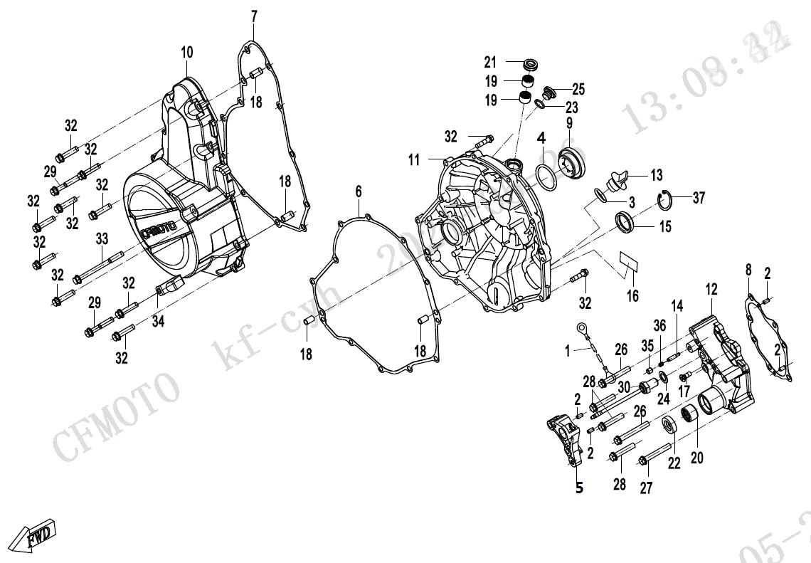 2023 CF MOTO 700CL-X ADVENTURE RIGHT & LEFT SIDE COVER