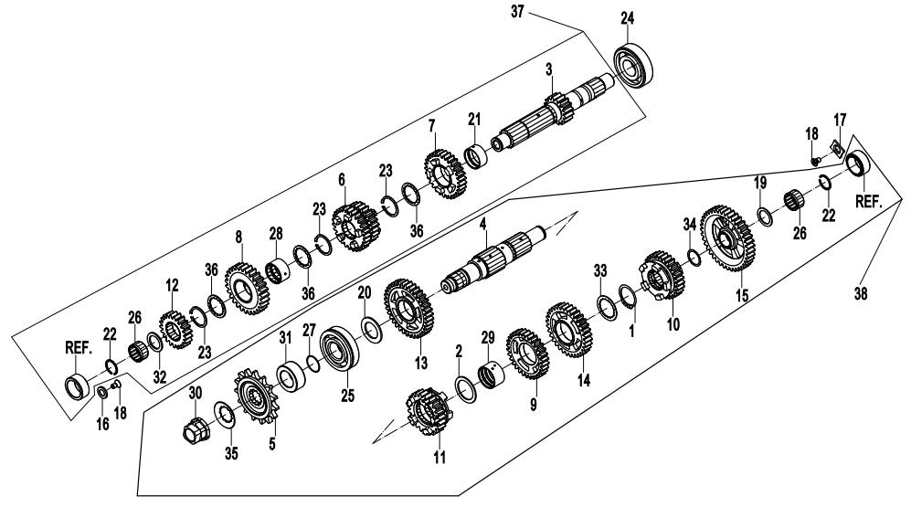 2023 CF MOTO 700CL-X ADVENTURE TRANSMISSION SYSTEM (2)