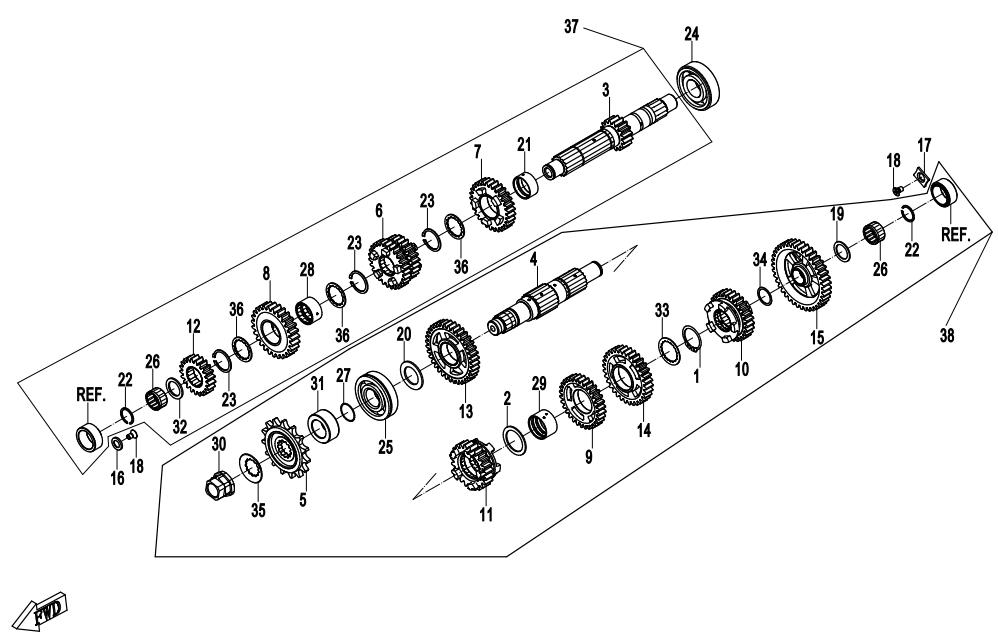 2021 CF MOTO 700CL-X HERITAGE TRANSMISSION SYSTEM (2)