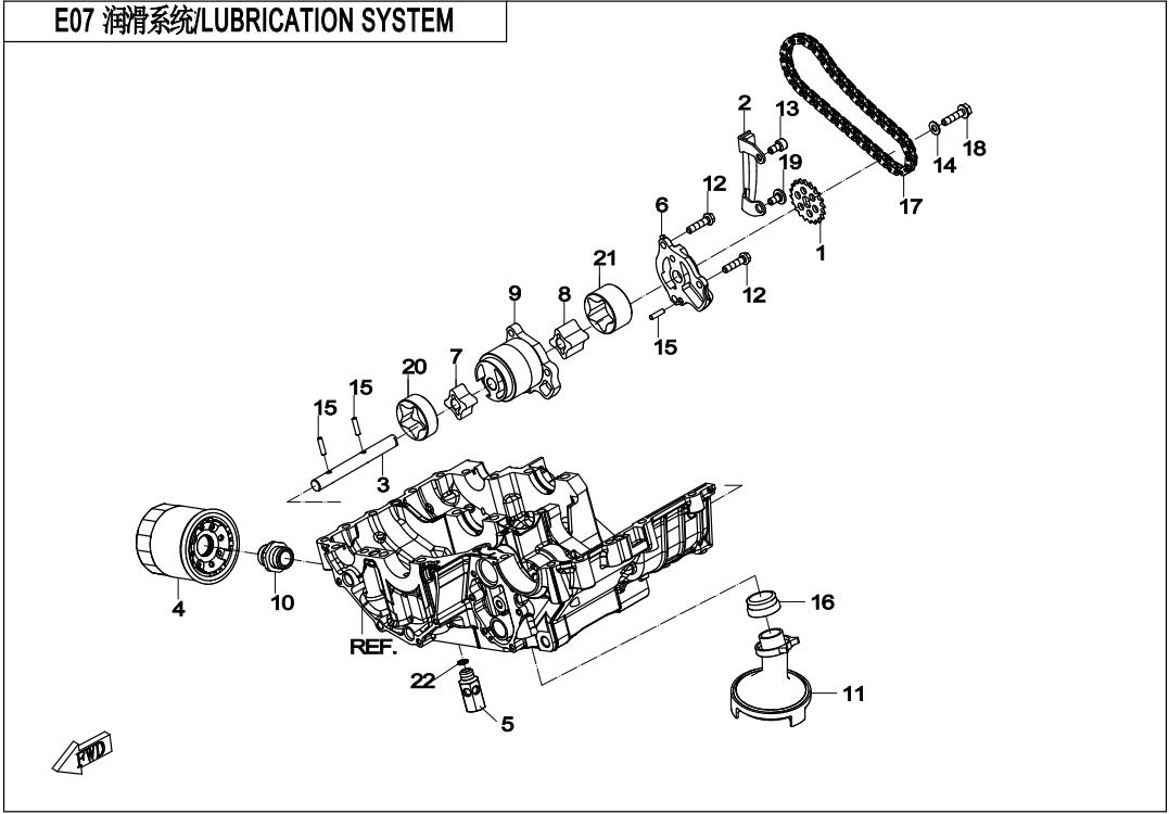 2023 CF MOTO 700CL-X HERITAGE LUBRICATION SYSTEM exploded diagram