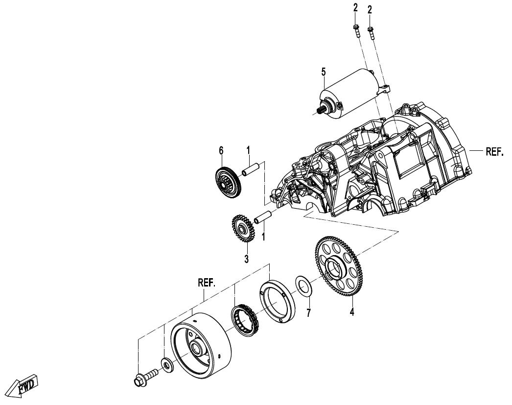 2023 CF MOTO 700CL-X SPORT STARTING SYSTEM exploded diagram