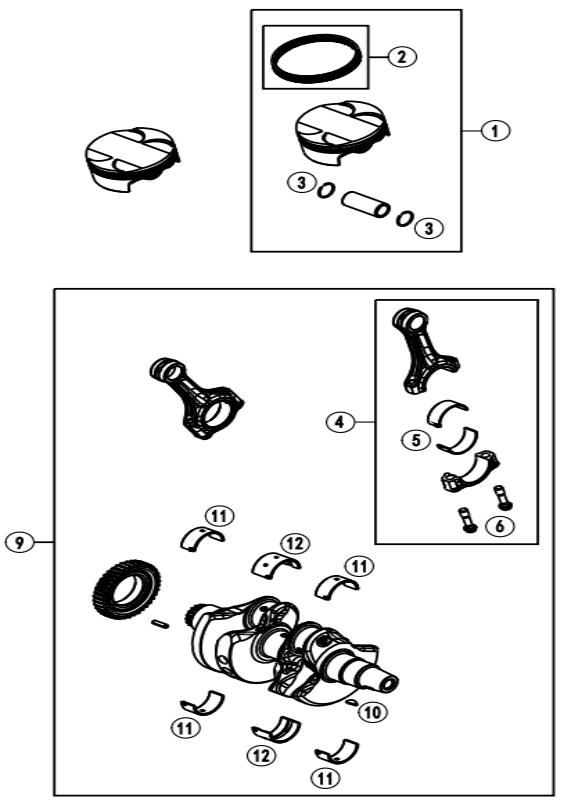 2025 CF MOTO 800 MT-X CRANKSHAFT exploded diagram