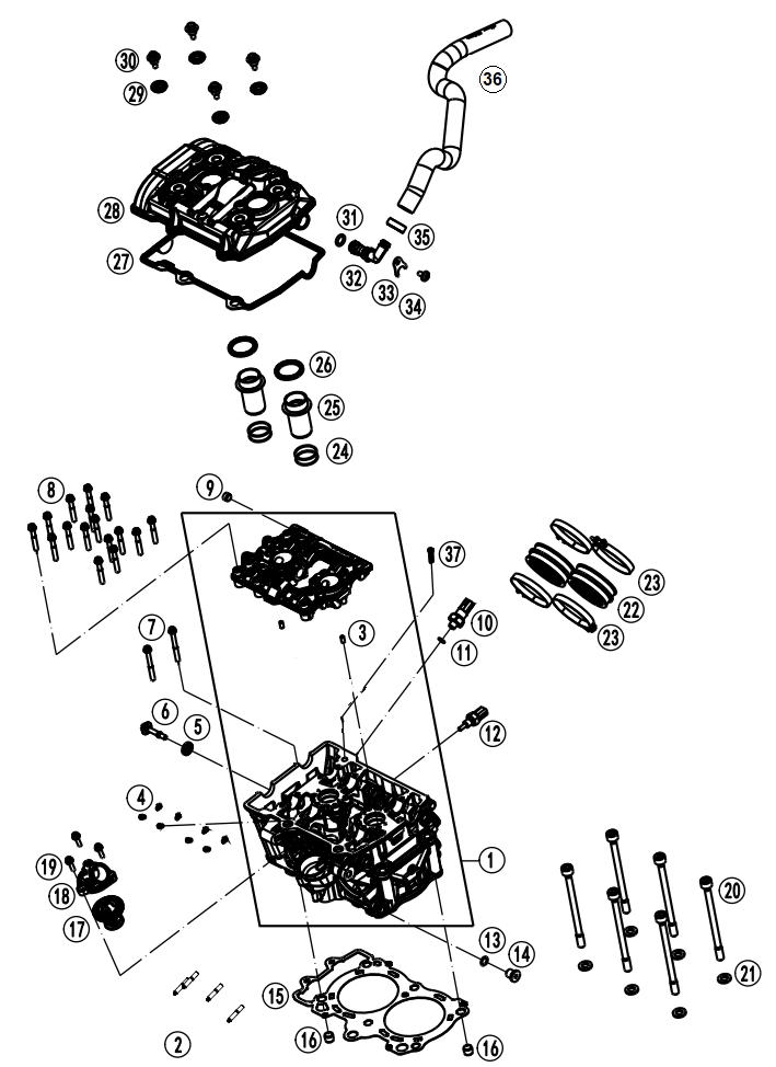 2023 CF MOTO 800MT CYLINDER HEAD