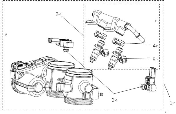 2023 CF MOTO 800MT THROTTLE & INJECTOR exploded diagram