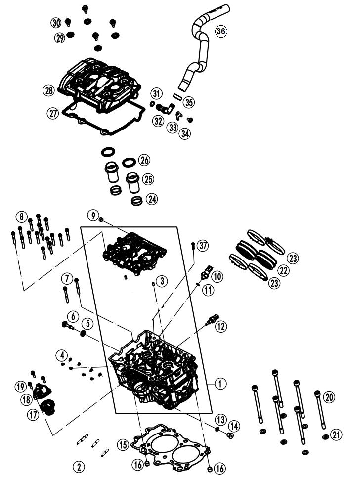 2023 CF MOTO 800NK CYLINDER HEAD