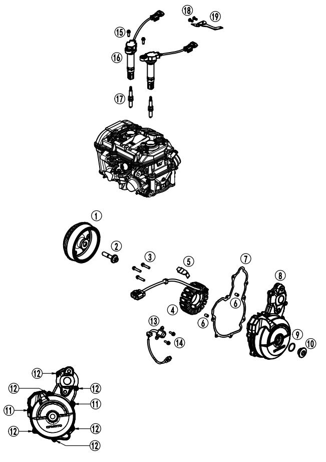 2023 CF MOTO 800NK IGNITION COVER exploded diagram