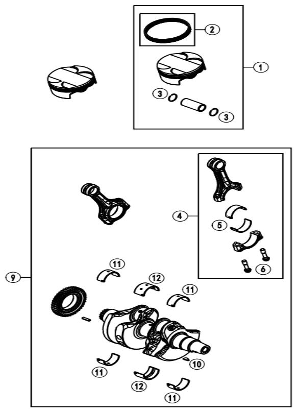 2023 CF MOTO 800NK CRANKSHAFT exploded diagram