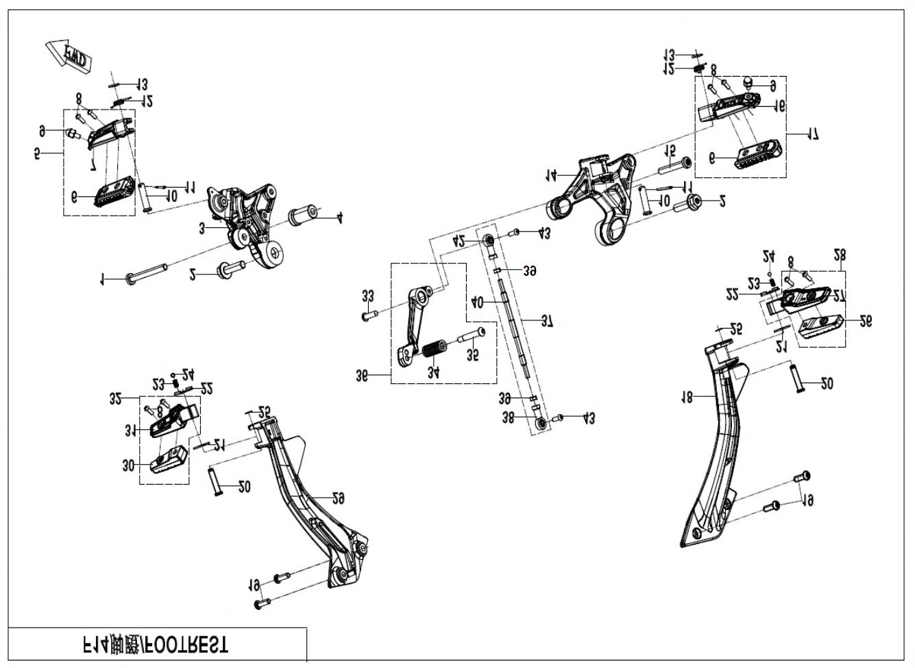 2023 CF MOTO 800NK FOOTREST