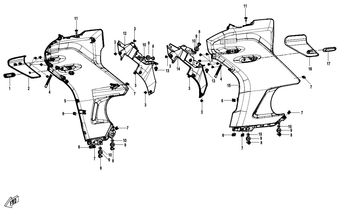 2026 CF MOTO PAPIO RACER PLASTICS 3