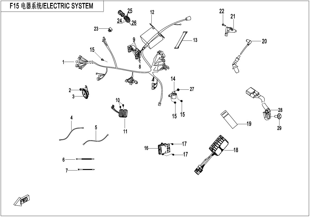 2026 CF MOTO PAPIO RACER ELECTRIC SYSTEM (ABS)