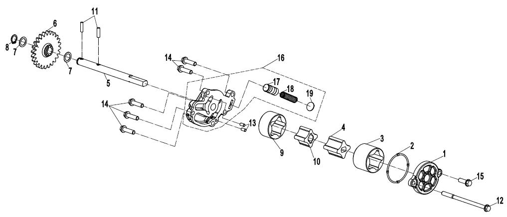 2024 CF MOTO 1250 TRG OIL PUMP ASSY exploded diagram