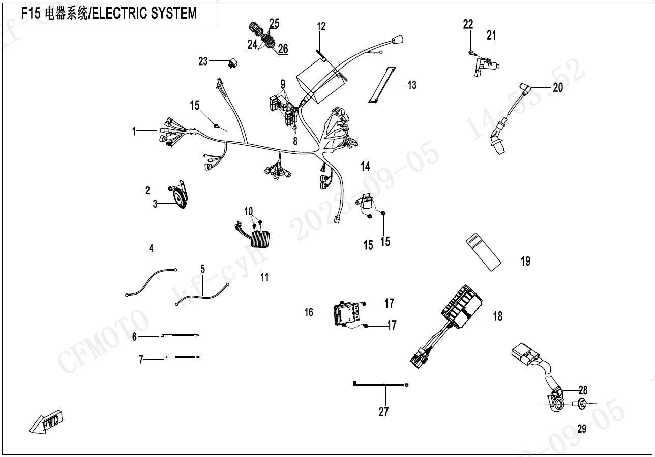 2023 CF MOTO XO PAPIO ELECTRIC SYSTEM (ABS)