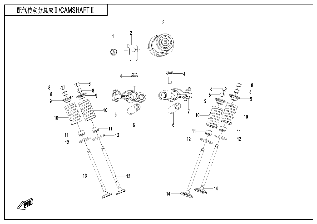 春风 150AURA CAMSHAFT2 exploded diagram