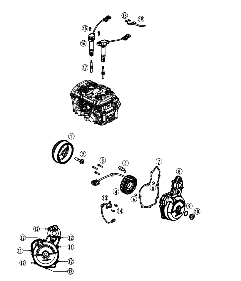 2025 春风 MT 800MT IGNITION COVER exploded diagram