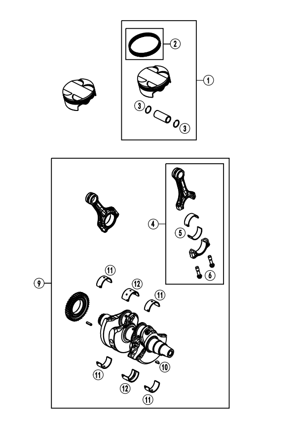 2025 春风 MT 800MT CRANKSHAFT exploded diagram