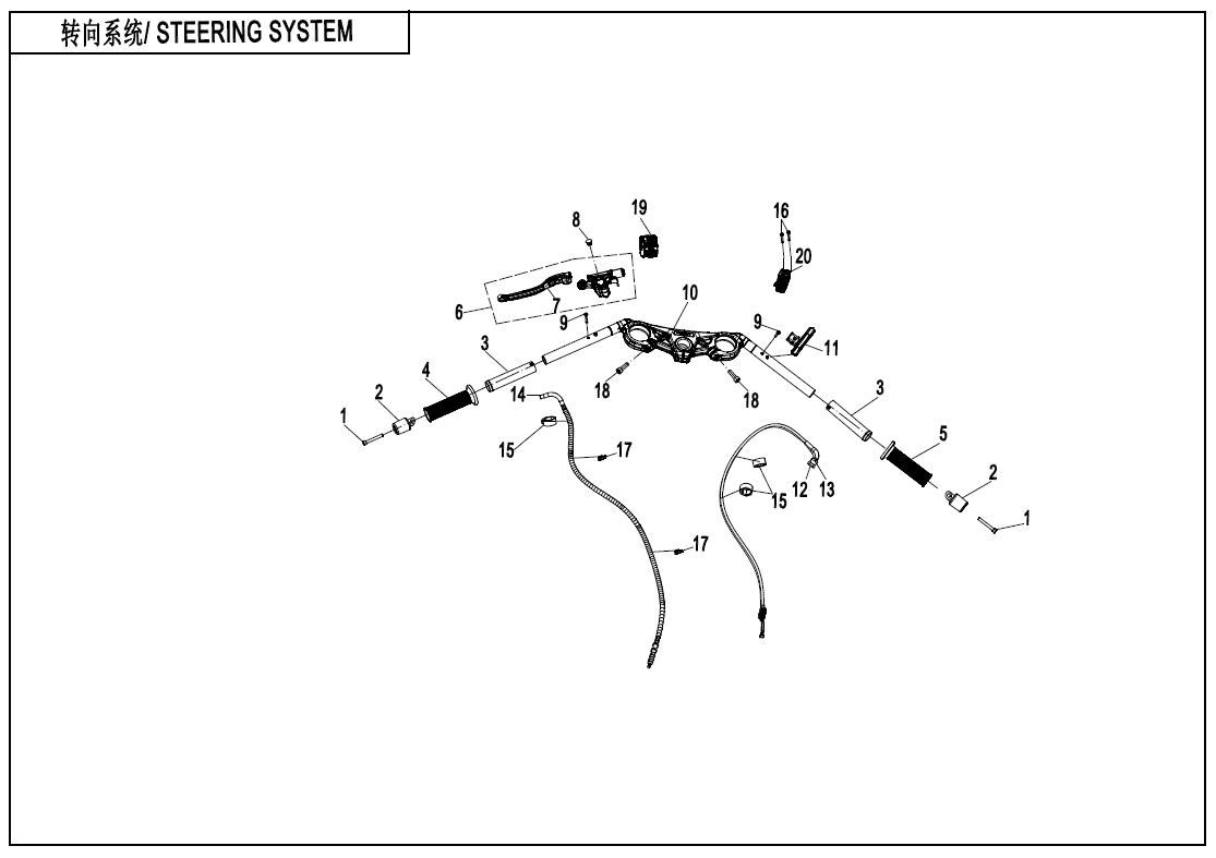 2025 春风 SR 750SR-S STEERING SYSTEM exploded diagram