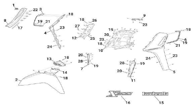 F01 - Fairing Cover 1 (X300 Casa)