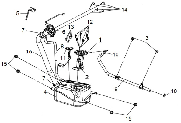 F14 - Filler Pipe & Fuel Tank