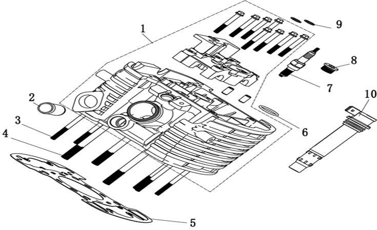 E04 - Rear Cylinder Head Assembly